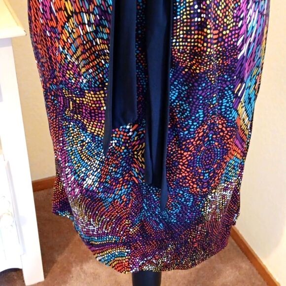 Trina Turk Mosaic Silk Dress Boho Artsy 7 - Picture 7 of 8